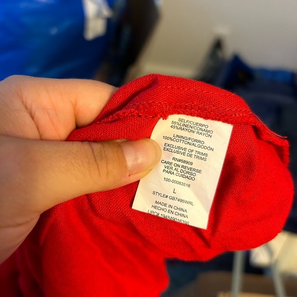 Nwt GB Gianni Bini Red Ruffle Hem Sundress - Picture 4 of 4